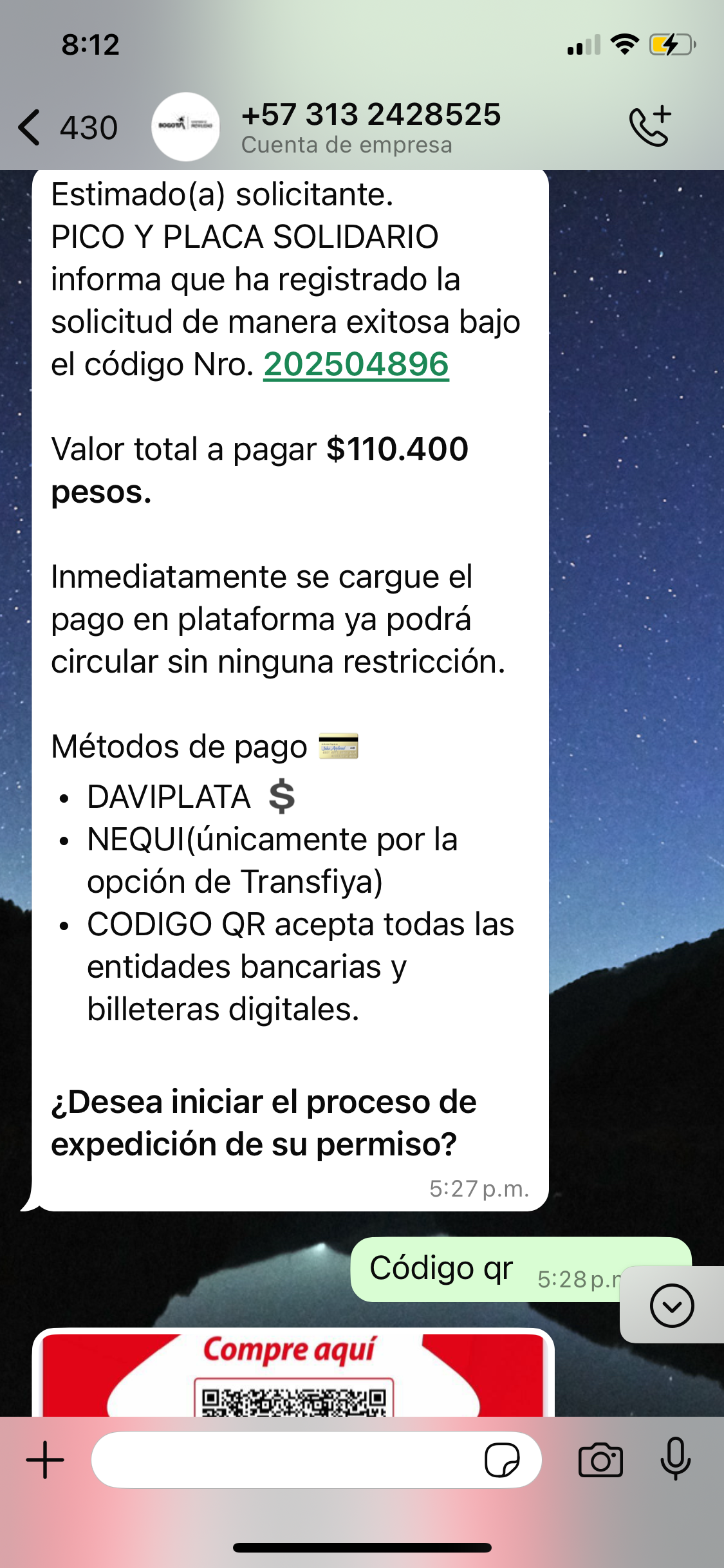 Detalles de pago fraudulento