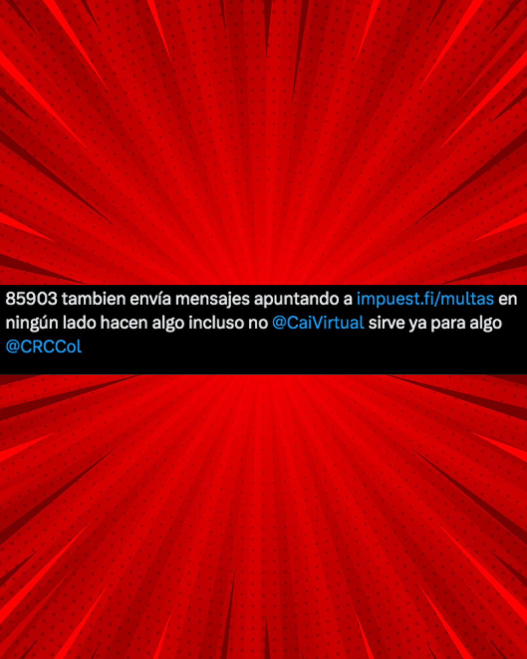 Captura de mensaje de texto fraudulento sobre multas pendientes