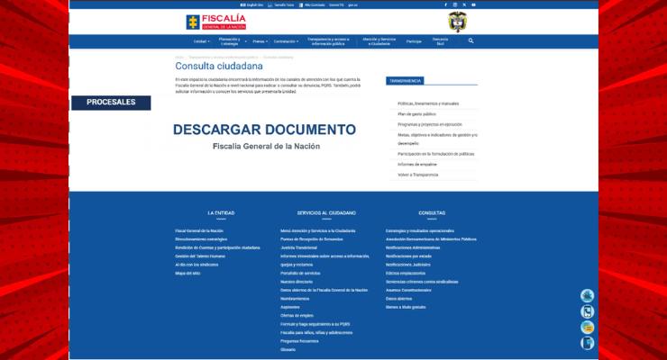 Captura de pantalla del correo fraudulento que simula una notificación legal, solicita ingresar a una plataforma.