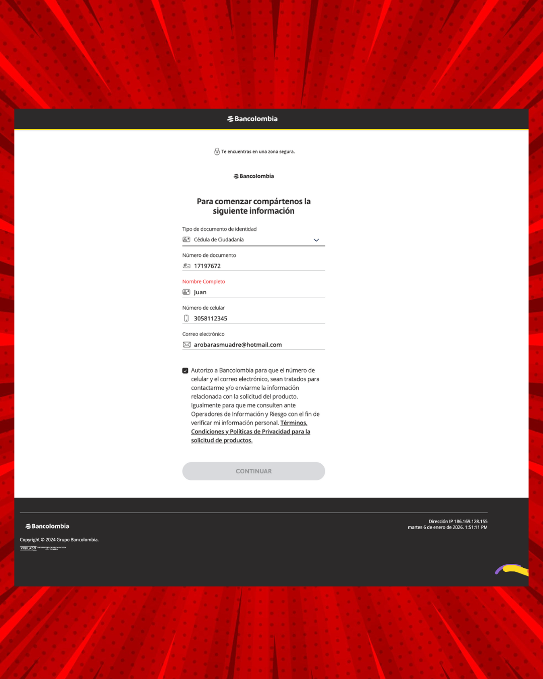 Captura del registro oficial de códigos cortos SMS, mostrando que el código 717 está asignado a una empresa legítima, distinta a la suplantada.